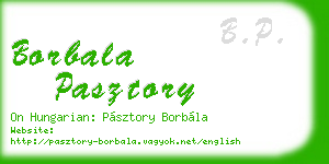 borbala pasztory business card